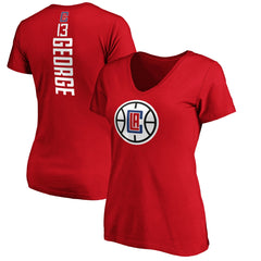 Paul George LA Clippers Women's Playmaker Name & Number V-Neck T-Shirt On Sale