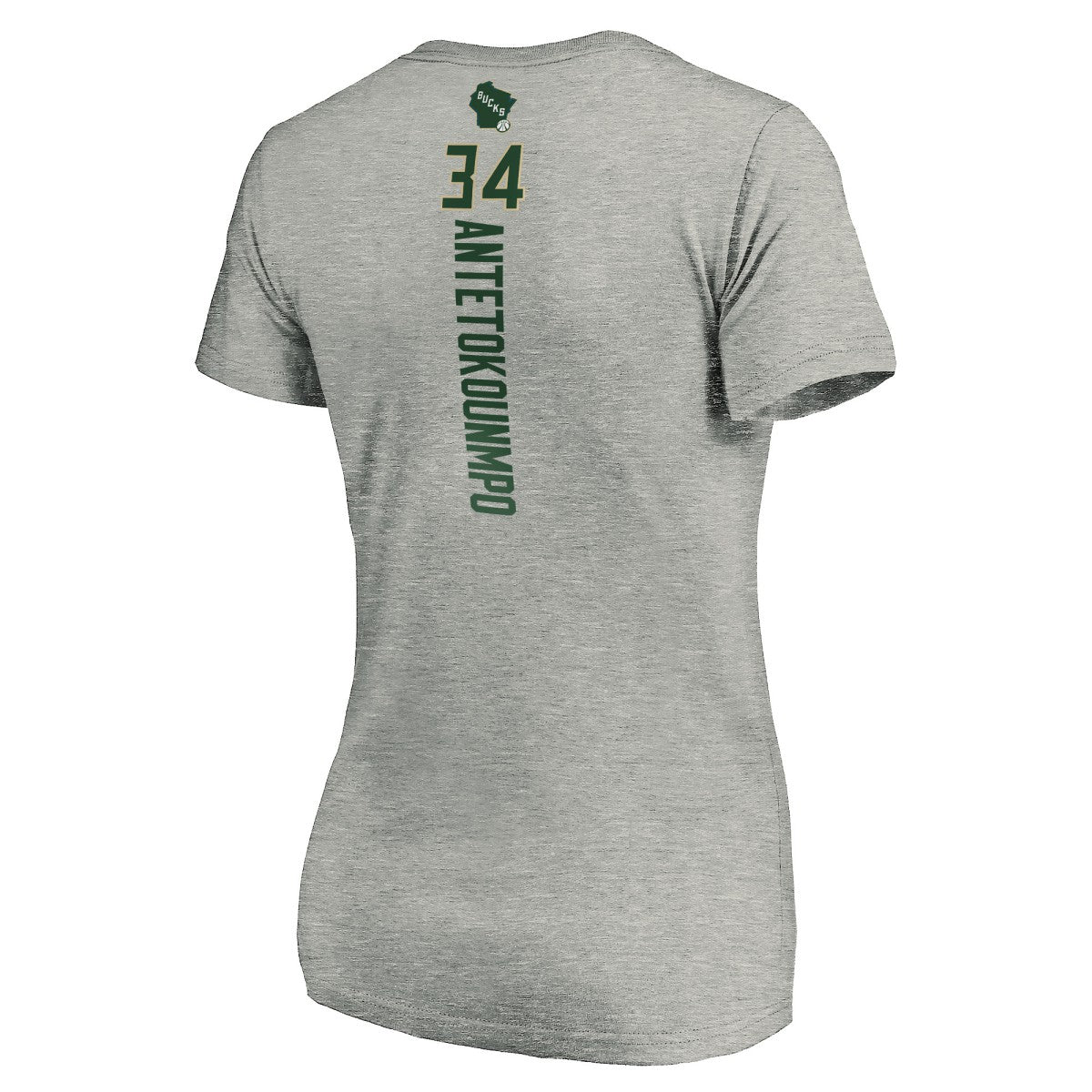 Giannis Antetokounmpo Milwaukee Bucks Women's Playmaker Name & Number V-Neck T-Shirt For Sale
