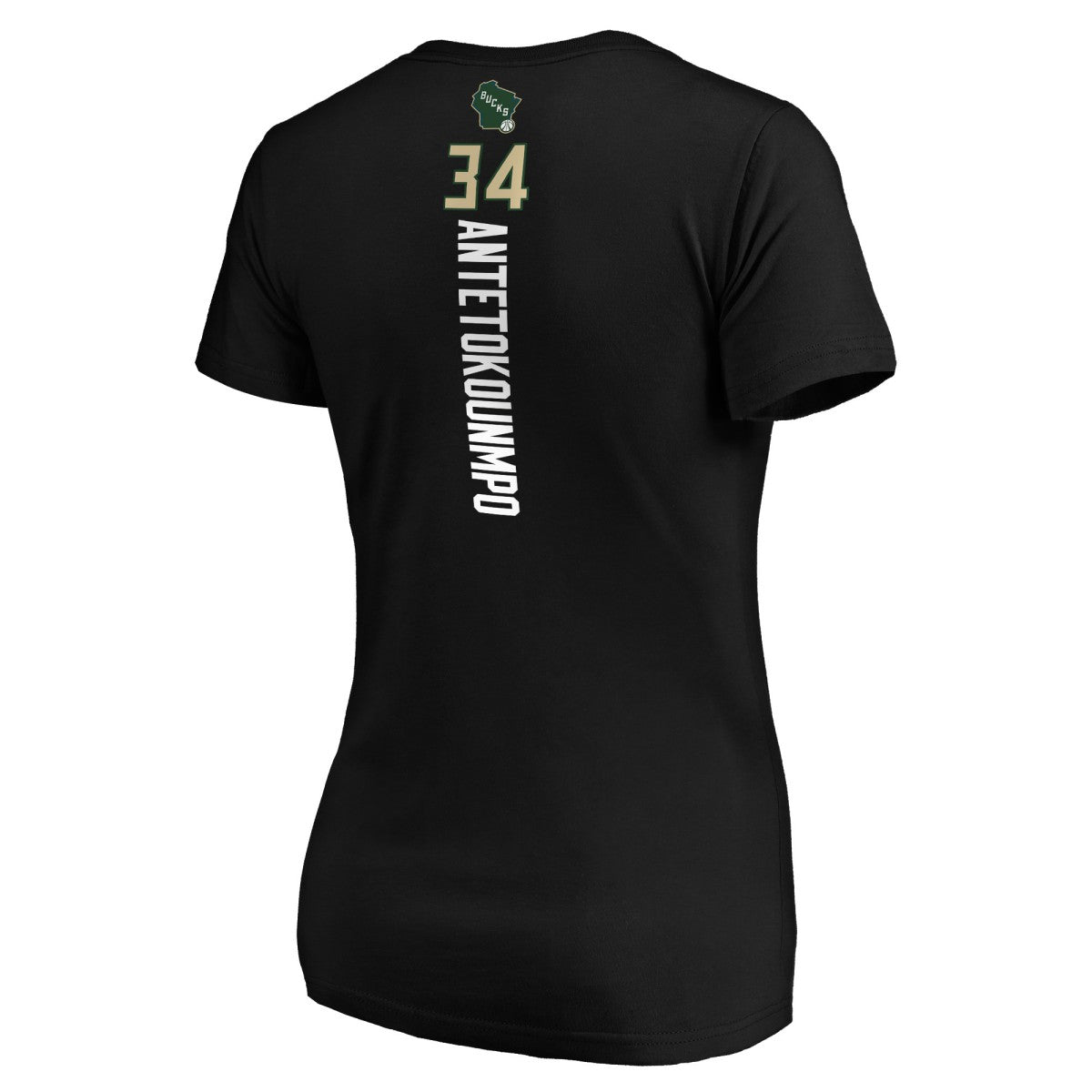 Giannis Antetokounmpo Milwaukee Bucks Women's Playmaker Name & Number V-Neck T-Shirt For Sale