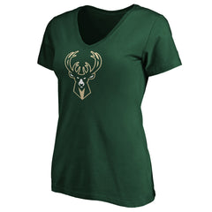 Giannis Antetokounmpo Milwaukee Bucks Women's Playmaker Name & Number V-Neck T-Shirt Online