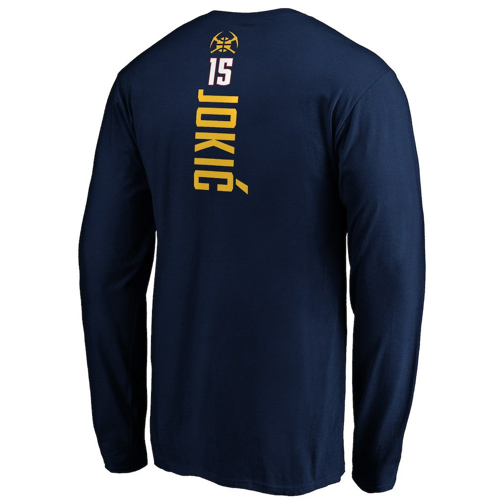Nikola Jokic Denver Nuggets Playmaker Name & Number Long Sleeve T-Shirt sale Discount