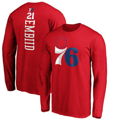 Joel Embiid Philadelphia 76ers Playmaker Name & Number Long Sleeve T-Shirt Online
