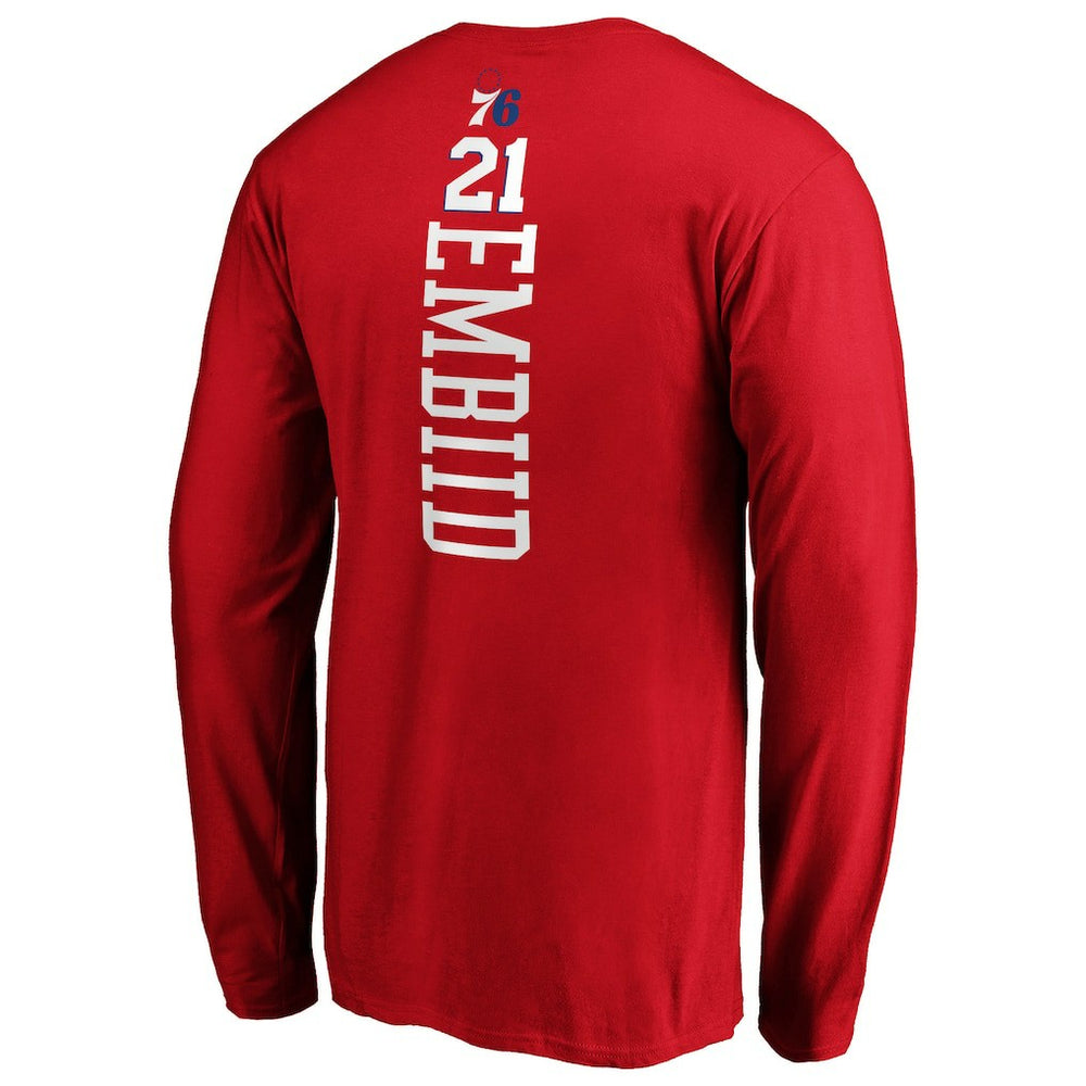 Joel Embiid Philadelphia 76ers Playmaker Name & Number Long Sleeve T-Shirt Online