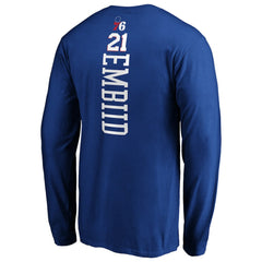 Joel Embiid Philadelphia 76ers Playmaker Name & Number Long Sleeve T-Shirt Online