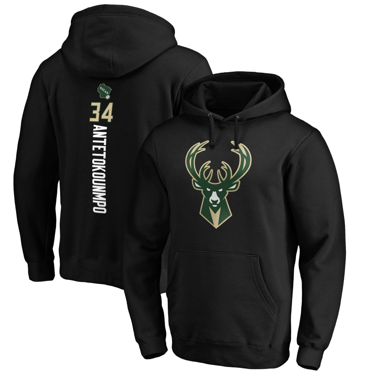Giannis Antetokounmpo Milwaukee Bucks Playmaker Name & Number Pullover Hoodie Outlet