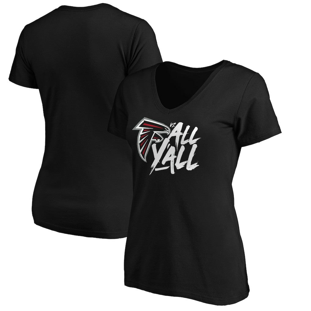 Atlanta Falcons  Women's Falcons vs. All Y'all V-Neck T-Shirt