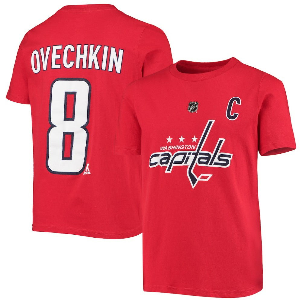 Alexander Ovechkin Washington Capitals Youth Player Name & Number T-Shirt Discount