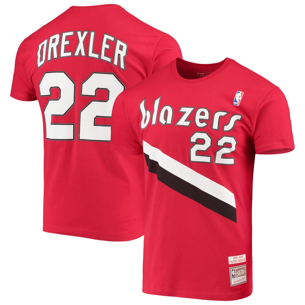 Clyde Drexler Portland Trail Blazers Hardwood Classics Player Name & Number T-Shirt Outlet