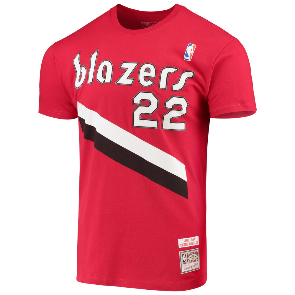 Clyde Drexler Portland Trail Blazers Hardwood Classics Player Name & Number T-Shirt Outlet