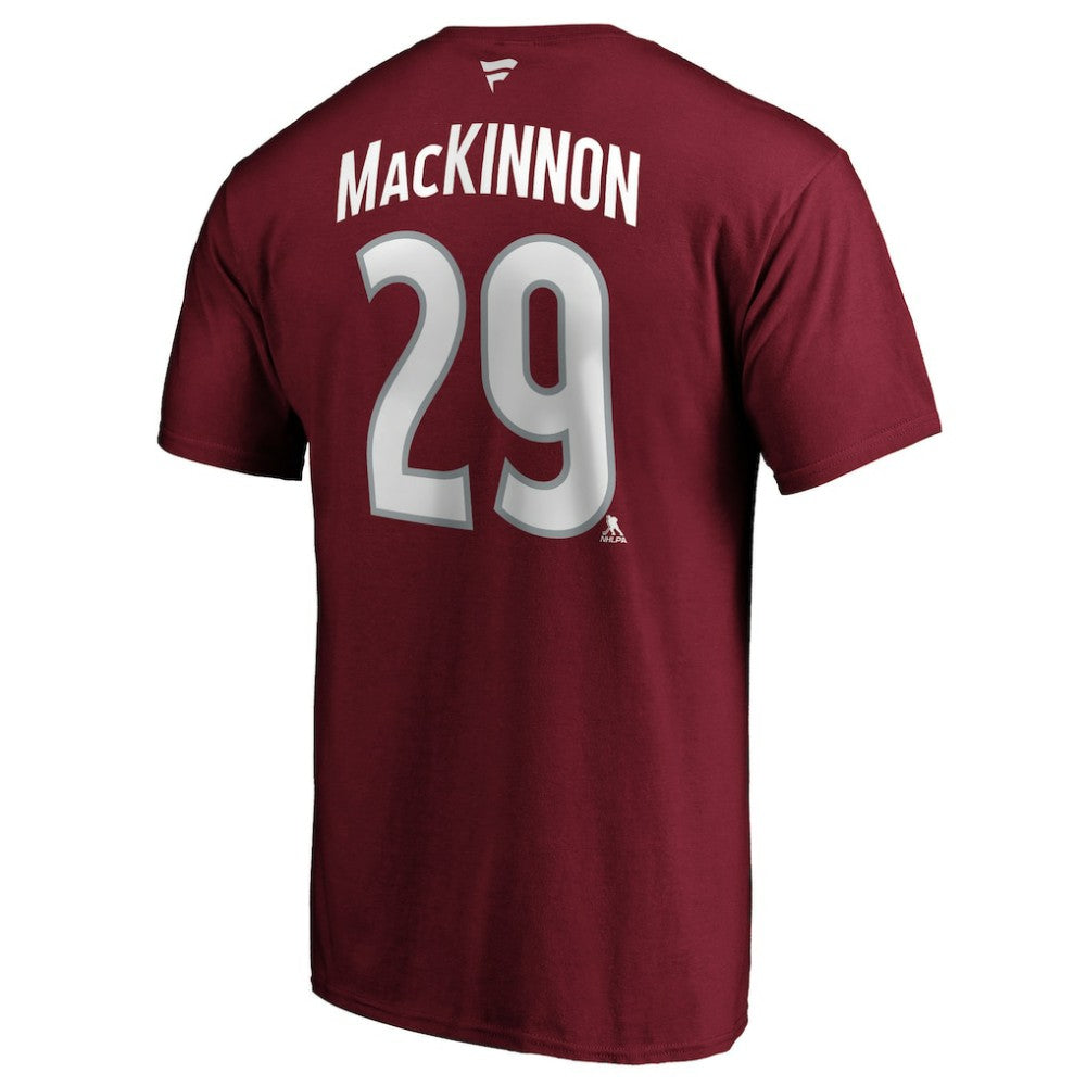 Nathan MacKinnon Colorado Avalanche Fanatics Authentic Stack Player Name & Number T-Shirt Outlet