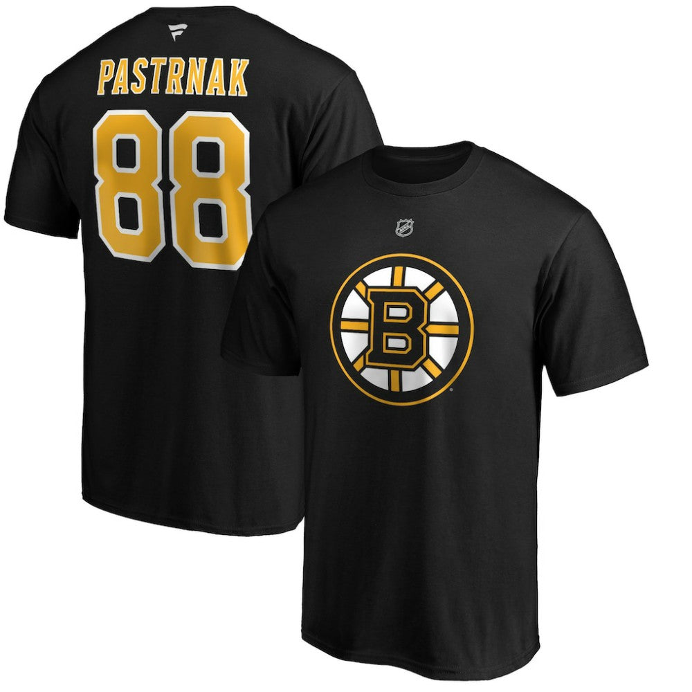 David Pastrnak Boston Bruins Fanatics Authentic Stack Player Name & Number T-Shirt Online