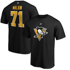 Evgeni Malkin Pittsburgh Penguins Fanatics Authentic Stack Player Name & Number T-Shirt Discount