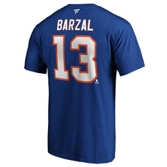 Mathew Barzal New York Islanders Fanatics Authentic Stack Player Name & Number T-Shirt Sale