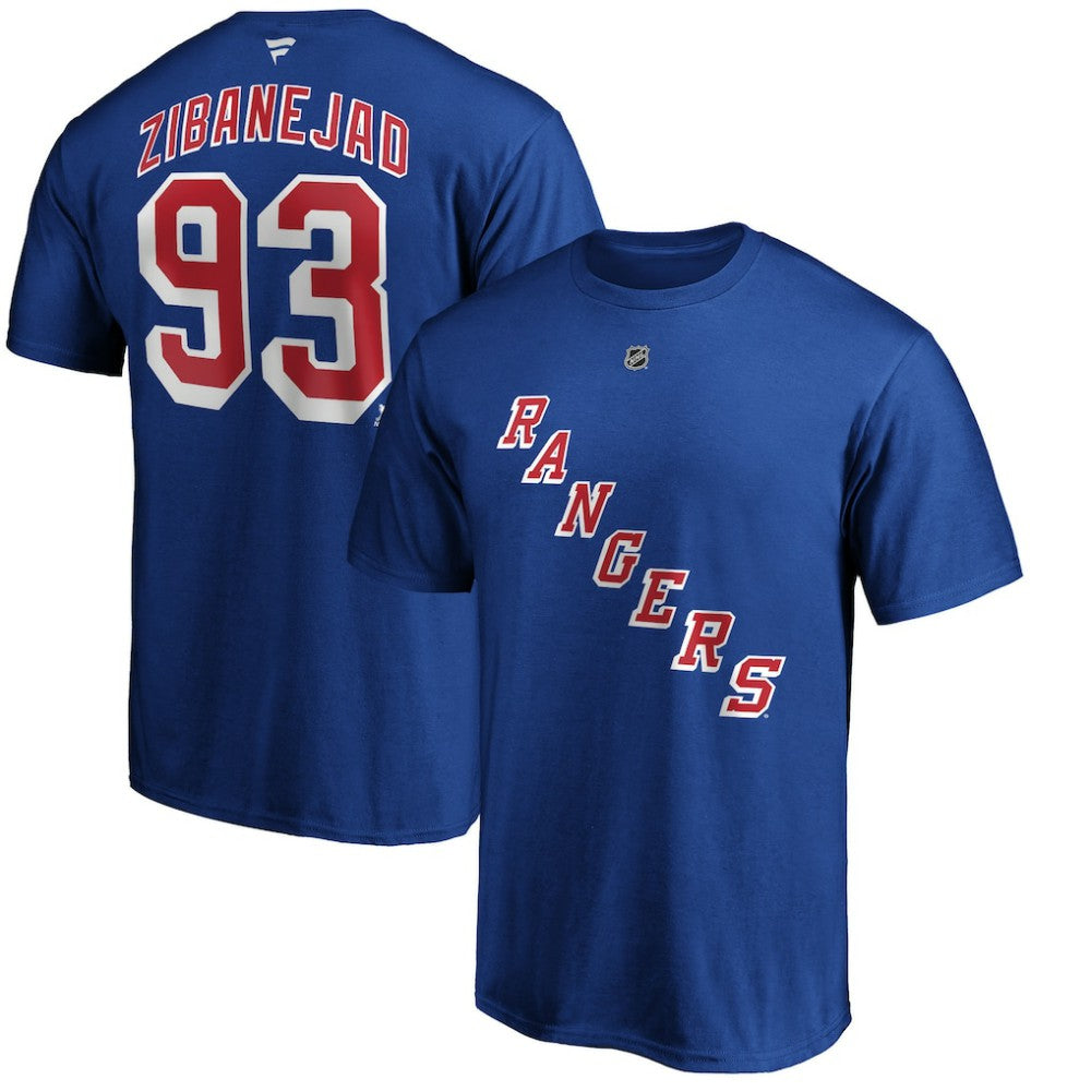 Mika Zibanejad New York Rangers Fanatics Authentic Stack Player Name & Number T-Shirt Discount