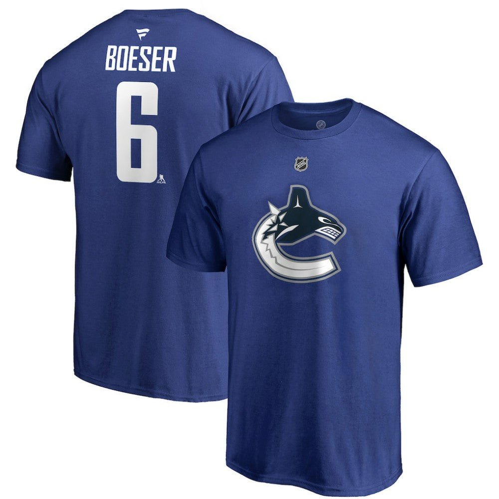 Brock Boeser Vancouver Canucks Fanatics Authentic Stack Player Name & Number T-Shirt Outlet