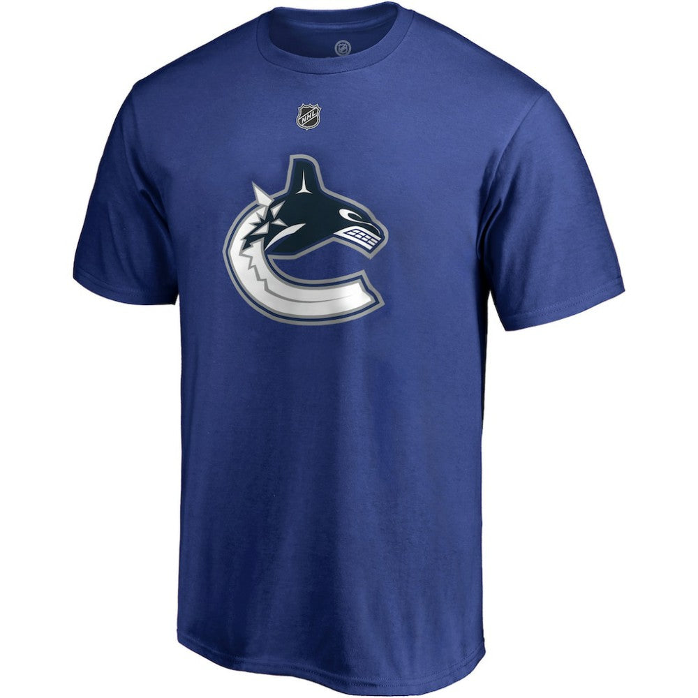 Elias Pettersson Vancouver Canucks Fanatics Authentic Stack Player Name & Number T-Shirt For Sale