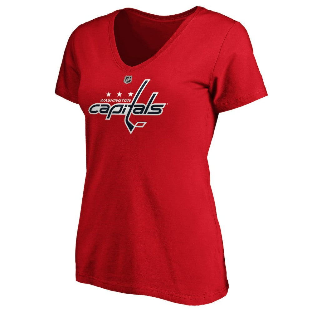 Tom Wilson Washington Capitals Fanatics Women's Authentic Stack Name & Number V-Neck T-Shirt Sale
