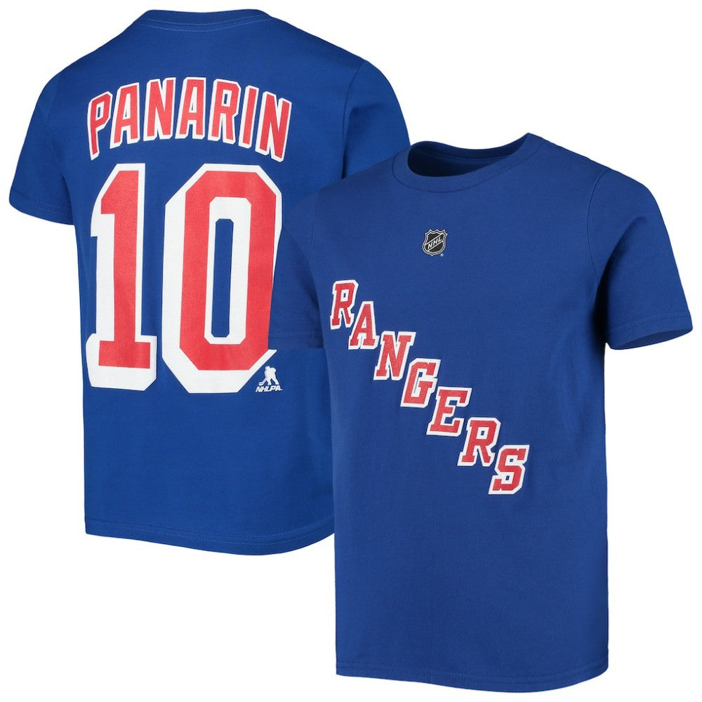 Artemi Panarin New York Rangers Youth Player Name & Number T-Shirt On Sale