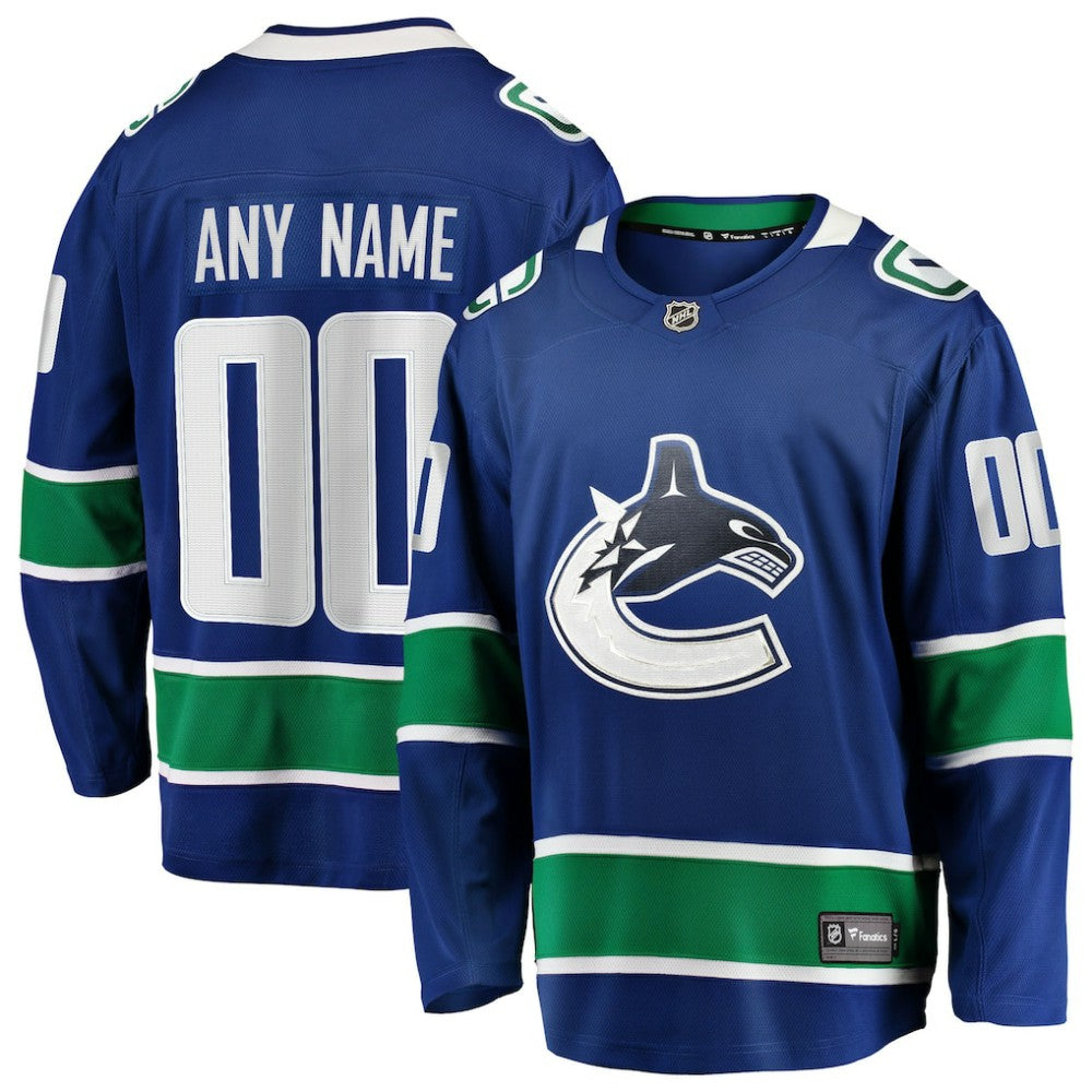Vancouver Canucks Fanatics Home Team Breakaway Custom Jersey Online