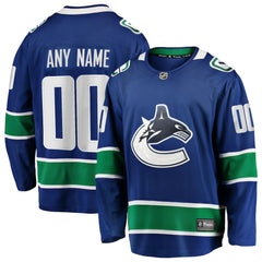 Vancouver Canucks Fanatics Home Team Breakaway Custom Jersey Online