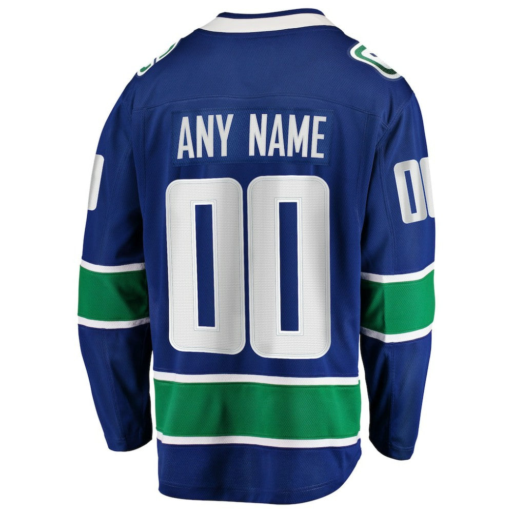 Vancouver Canucks Fanatics Home Team Breakaway Custom Jersey Online