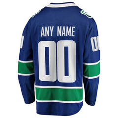 Vancouver Canucks Fanatics Home Team Breakaway Custom Jersey Online