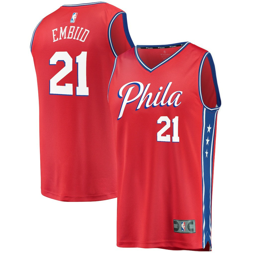 Joel Embiid Philadelphia 76ers Youth 2019/20 Fast Break Replica Player Team Jersey Discount