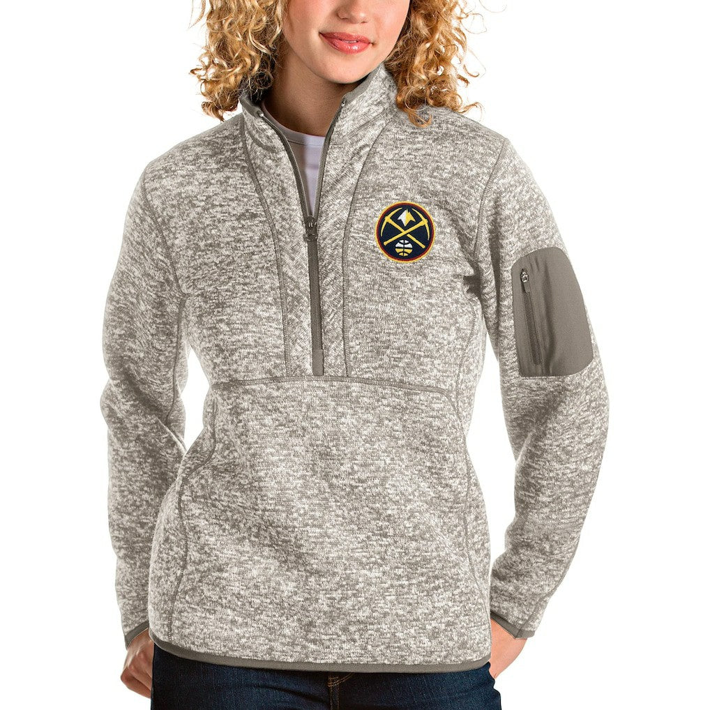 Denver Nuggets Antigua Women's Fortune Quarter-Zip Pullover Jacket sale Online