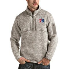 Philadelphia 76ers Antigua Fortune Quarter-Zip Pullover Jacket Discount