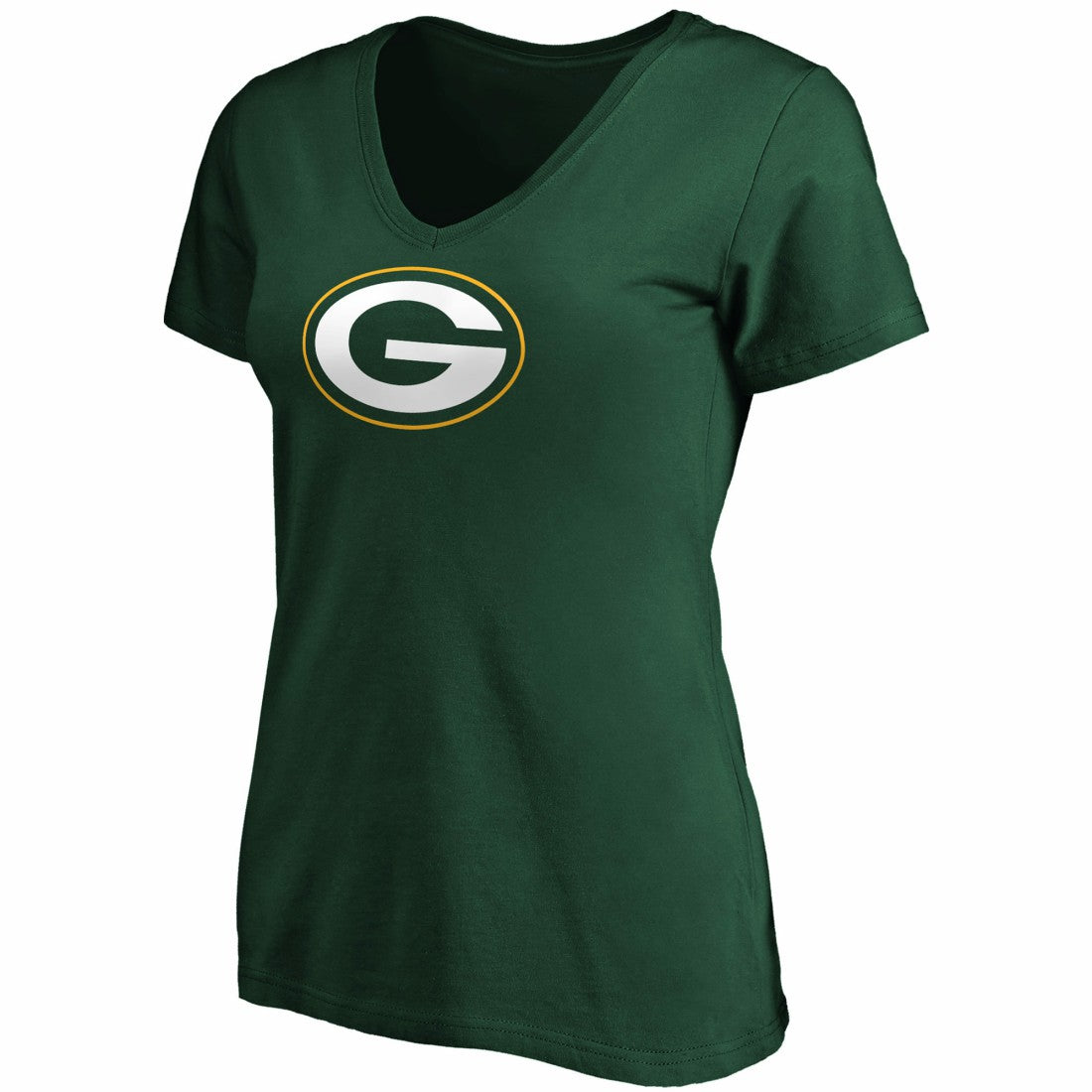 Green Bay Packers Fanatics Women's Primary Logo V-Neck T-Shirt