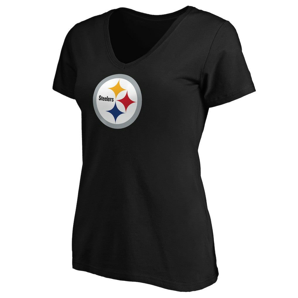 Pittsburgh Steelers Fanatics Women's Primary Logo V-Neck T-Shirt
