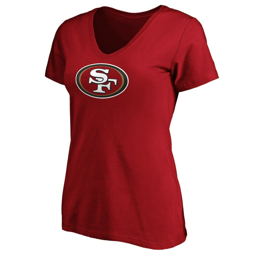 San Francisco 49ers Fanatics Women's Primary Logo V-Neck T-Shirt