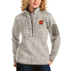 Calgary Flames Antigua Women's Fortune Half-Zip Sweatshirt Online