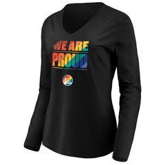 Golden State Warriors Women's We Are Proud Long Sleeve V-Neck T-Shirt sale On Sale