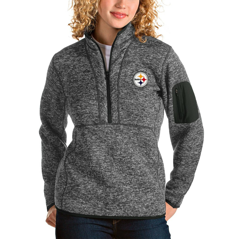 Pittsburgh Steelers  Antigua Women's Fortune Half-Zip Pullover Jacket