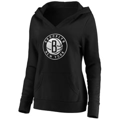 Brooklyn Nets Women's Primary Logo V-Neck Pullover Hoodie Online