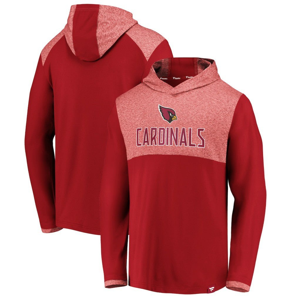 Arizona Cardinals Fanatics Iconic Marbled Clutch Hoodie Long Sleeve T-Shirt