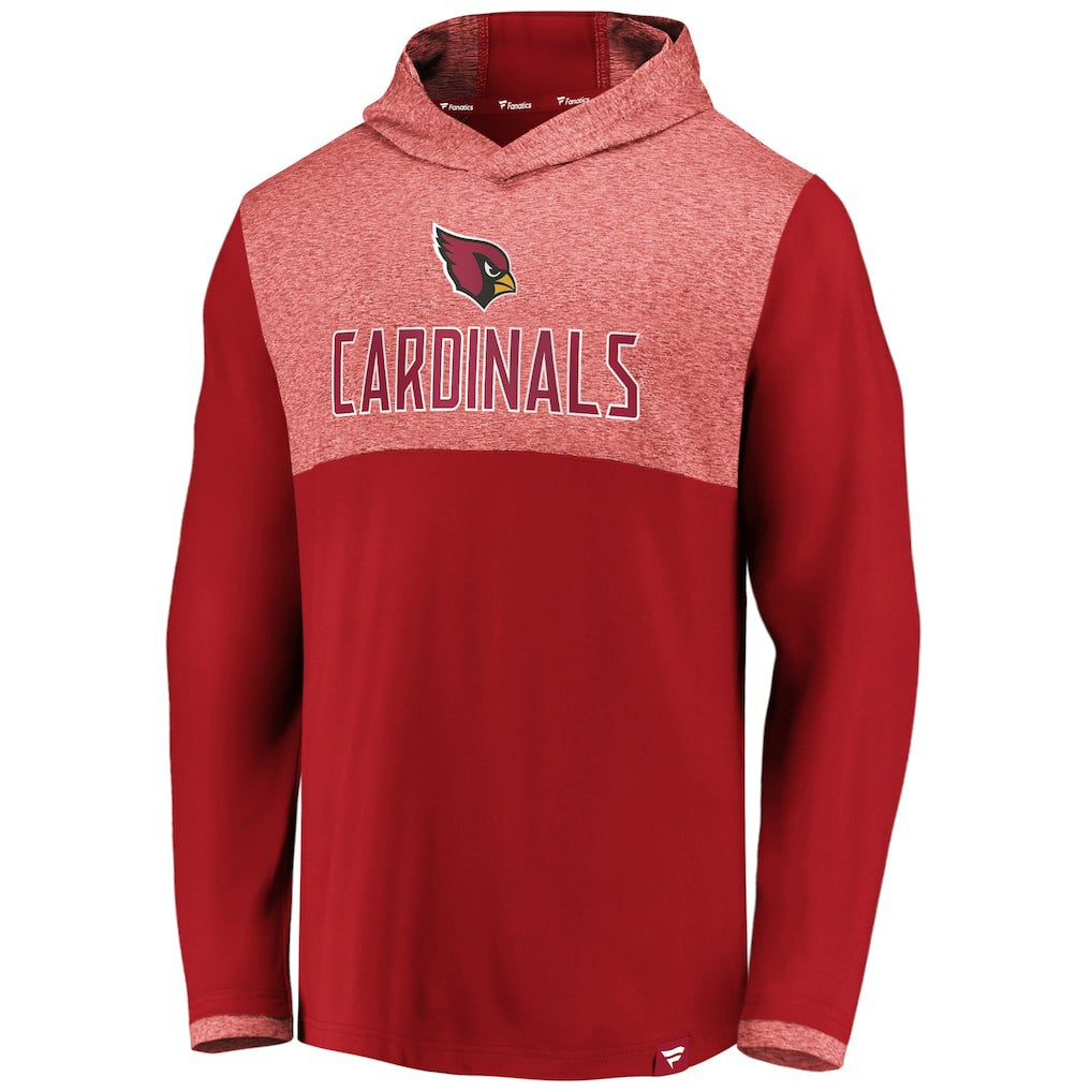 Arizona Cardinals Fanatics Iconic Marbled Clutch Hoodie Long Sleeve T-Shirt