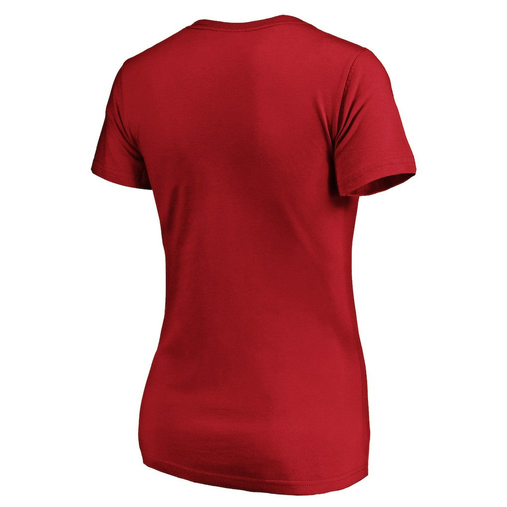 San Francisco 49ers Fanatics Women's Iconic Script State V-Neck T-Shirt