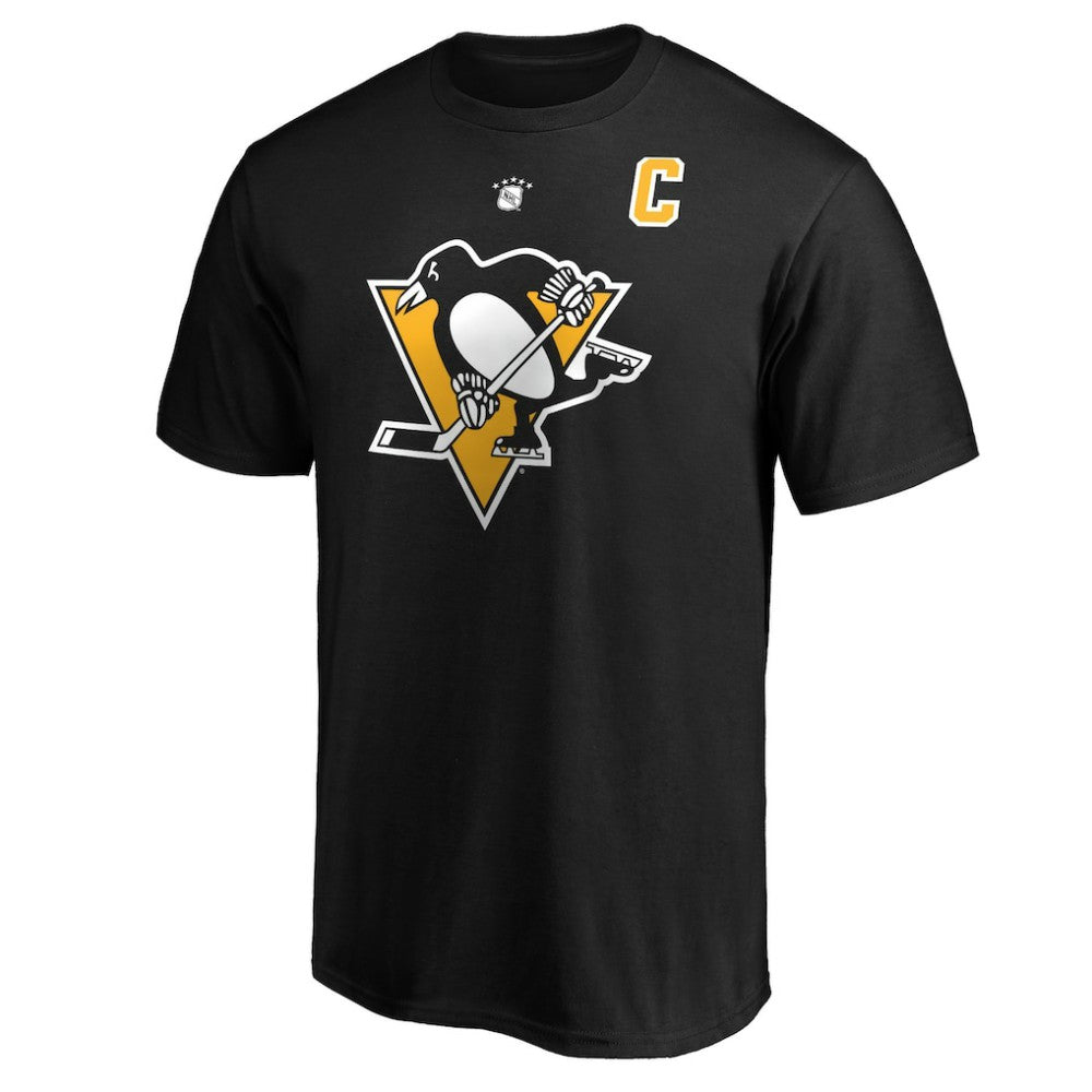 Mario Lemieux Pittsburgh Penguins Fanatics Authentic Stack Retired Player Name & Number T-Shirt On Sale