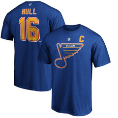Brett Hull St. Louis Blues Fanatics Authentic Stack Retired Player Name & Number T-Shirt On Sale