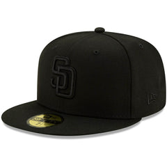 San Diego Padres New Era Black on Black 59FIFTY Fitted Hat | MLB Near me