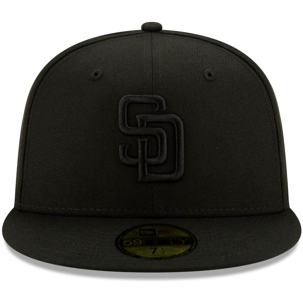 San Diego Padres New Era Black on Black 59FIFTY Fitted Hat | MLB Near me