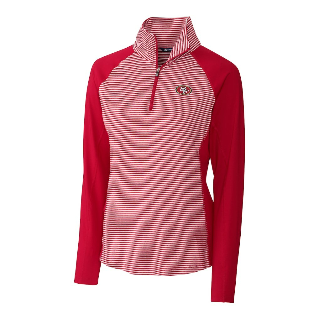 San Francisco 49ers  Cutter & Buck Women's Forge Tonal Stripe Half-Zip Pullover Jacket