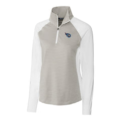 Tennessee Titans  Cutter & Buck Women's Forge Tonal Stripe Half-Zip Pullover Jacket