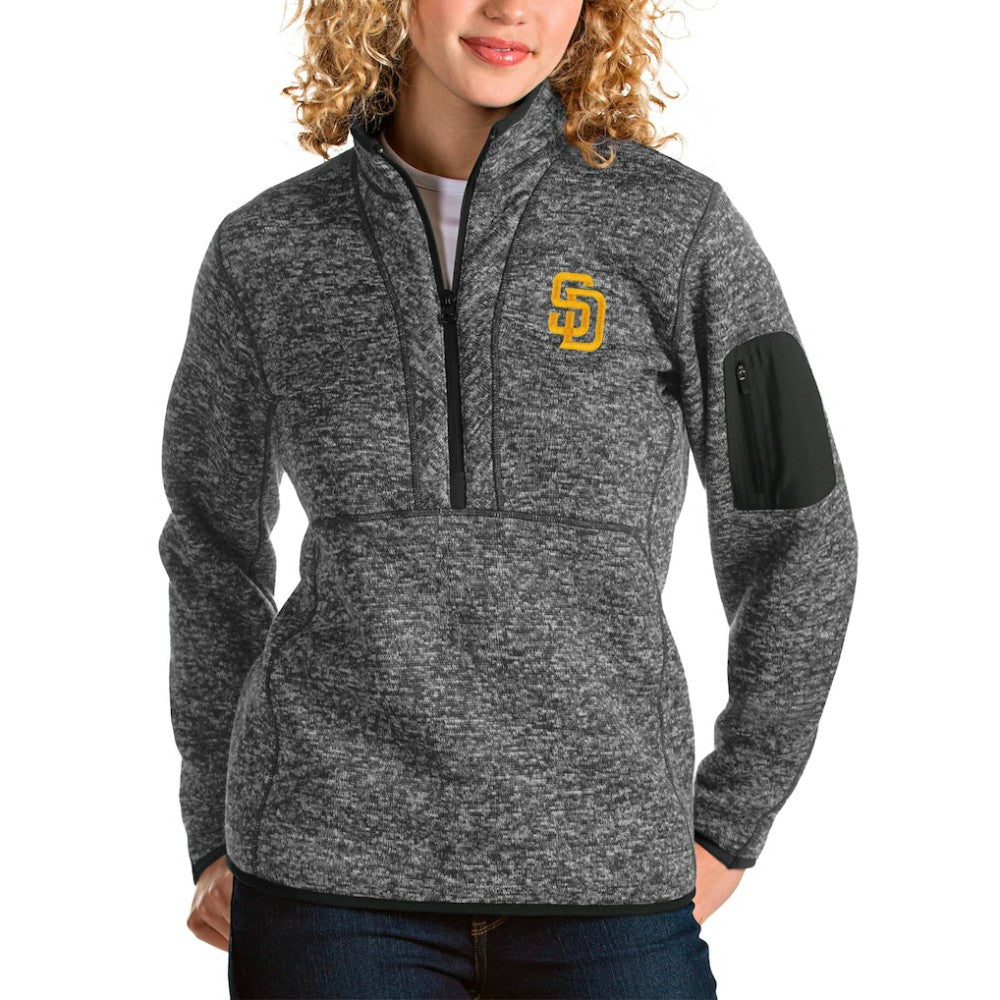 San Diego Padres Antigua Women's Fortune Half-Zip Pullover Jacket | MLB Shop