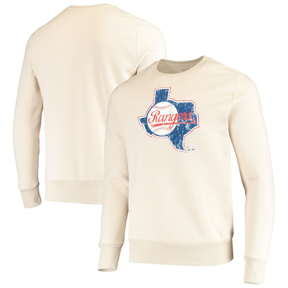 Texas Rangers Majestic Threads Fleece Pullover Sweatshirt | MLB On Sale