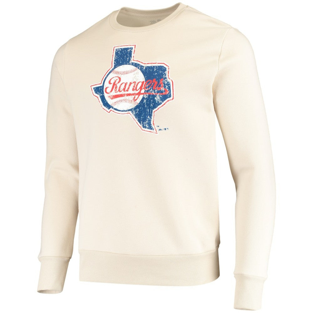 Texas Rangers Majestic Threads Fleece Pullover Sweatshirt | MLB On Sale