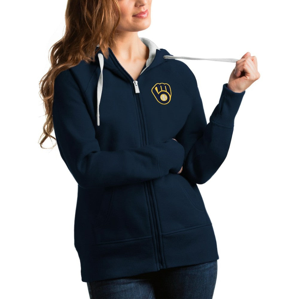 Milwaukee Brewers Antigua Women's Team Victory Full-Zip Hoodie | MLB Near me