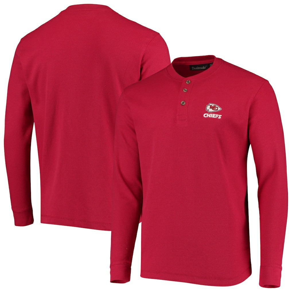 Kansas City Chiefs  Dunbrooke Logo Maverick Thermal Henley Long Sleeve T-Shirt